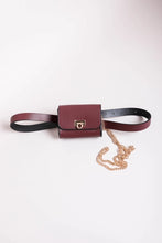 Load image into Gallery viewer, Burgundy Mini Faux Leather Belt Bag