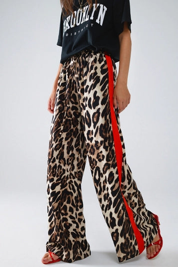 パンツ BEEDEN LEOPARD PRINT PANTS Leopard Print Sequin Pants - Kate Hewko